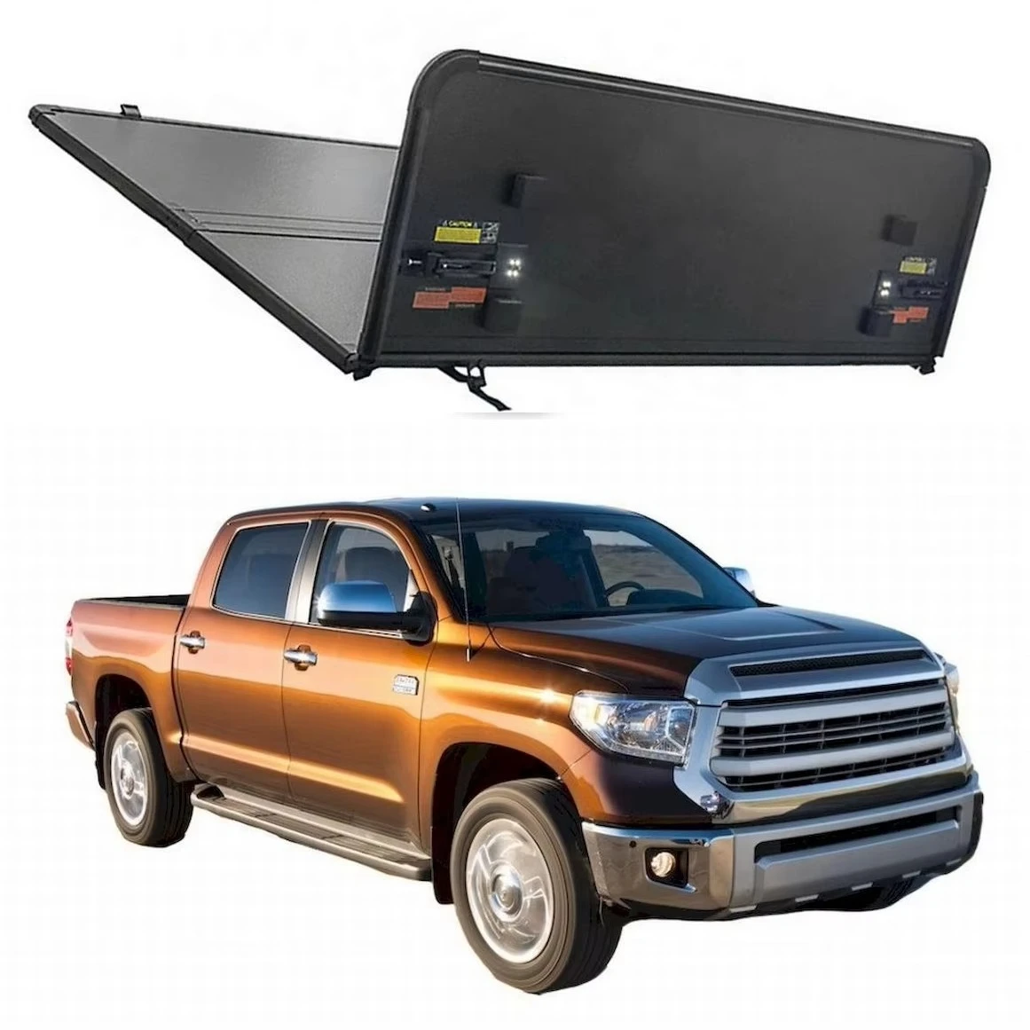 

No Drill Installation Hard Trifold Tonneau Cover Pick up for Tundra 6.5FT