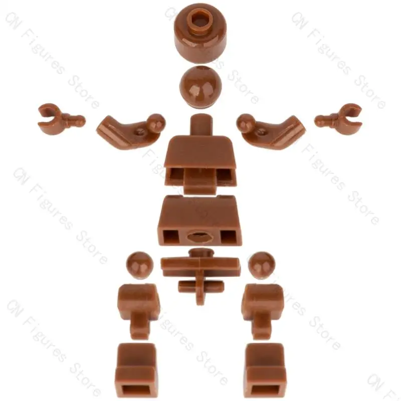 Combinaison de figurines d'action à tête mobile, taille, jambes courbées, blocs de construction compatibles, accessoires MOC, jouet d'arme pour enfants