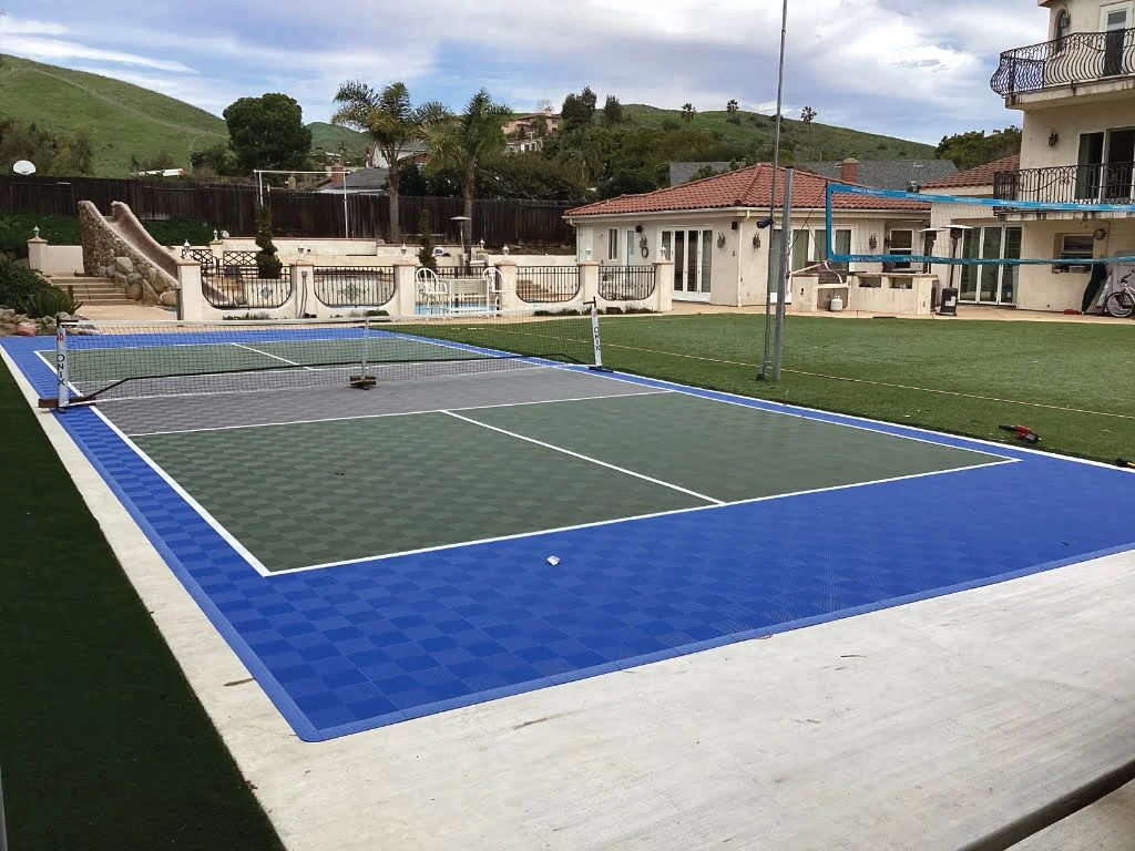 Custom Height PP Material Anti-Slip Sports Flooring Eco-Friendly Pickleball Court Good Cushioning Special Pickleball