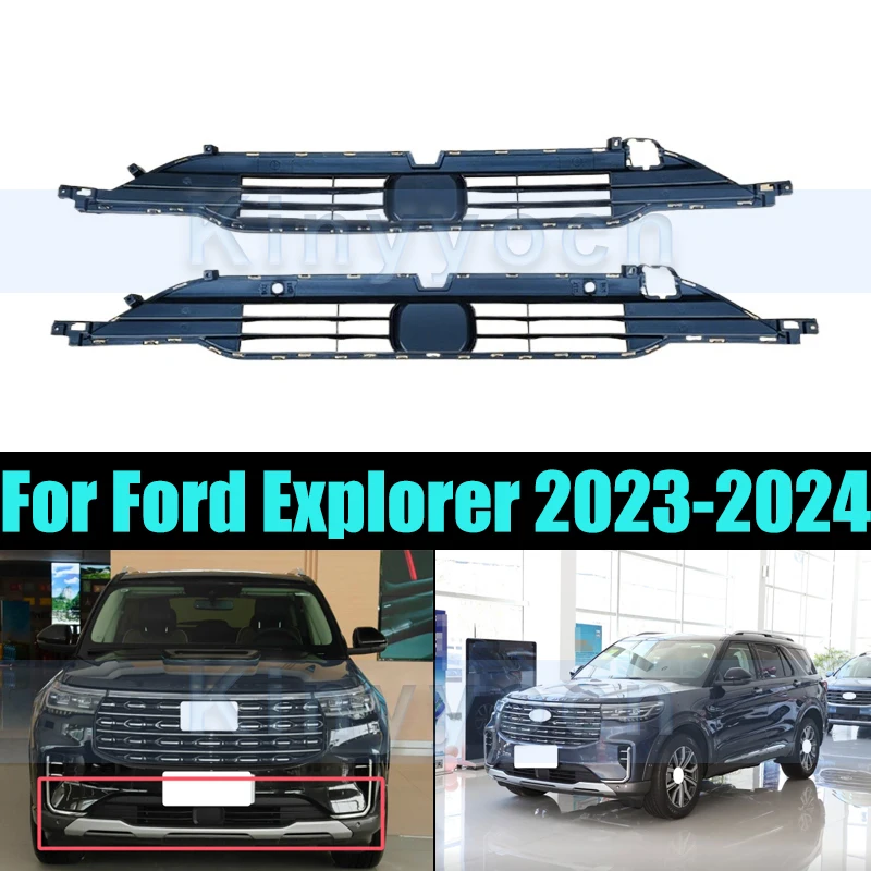 

Front Lower Bumper Grill Mask For Ford Explorer 2023-2024 Radiator Grille Lower Net lower Racing Grills Auto Grille