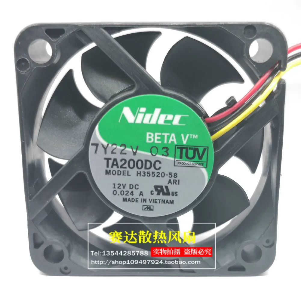 

Новый охлаждающий вентилятор NIDEC 5015 12 В 0,024 А TA200DC H35520-58 50*50*15 мм