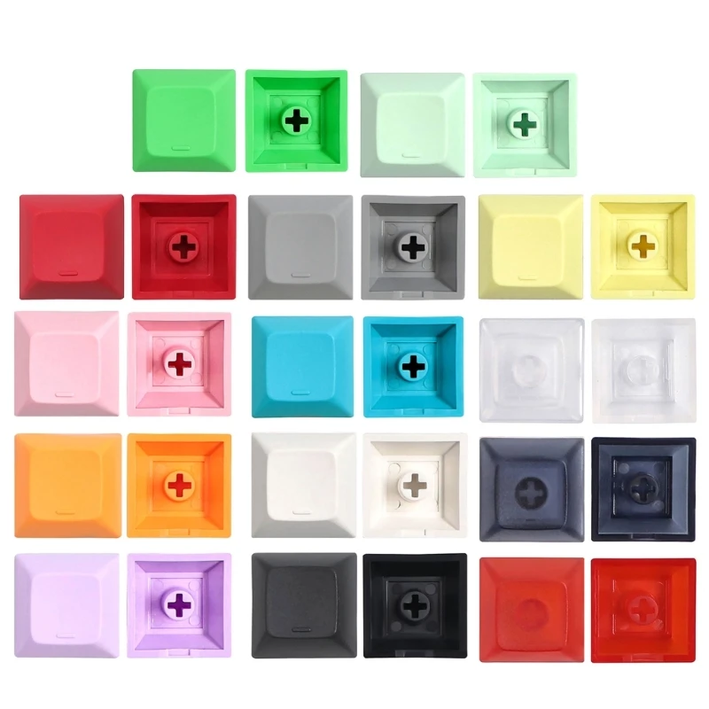 20PCs PBT Blank DIY Keycap Mechanical Keyboard 1U 1X DSA Profile No Print Keycap Set for MX Switches F19E