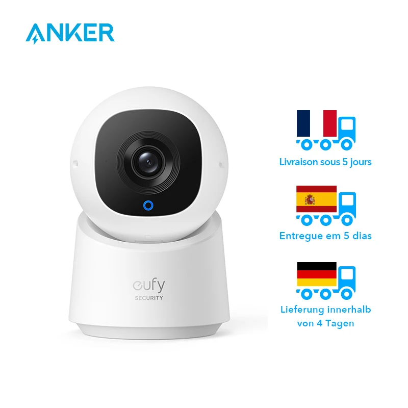 Eufy Security C220 indoor camera surveillance camera with 2K resolution 360 ° rotatable and tiltable