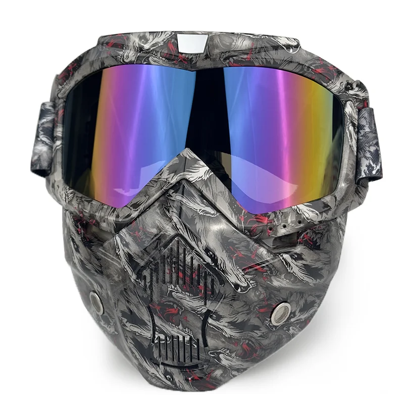 Motorcycle Windproof Ghost Mask American Style Goggle HD Outdoor Sport Glasses Eyewear Riding Motocross UV Protection Sunglasses