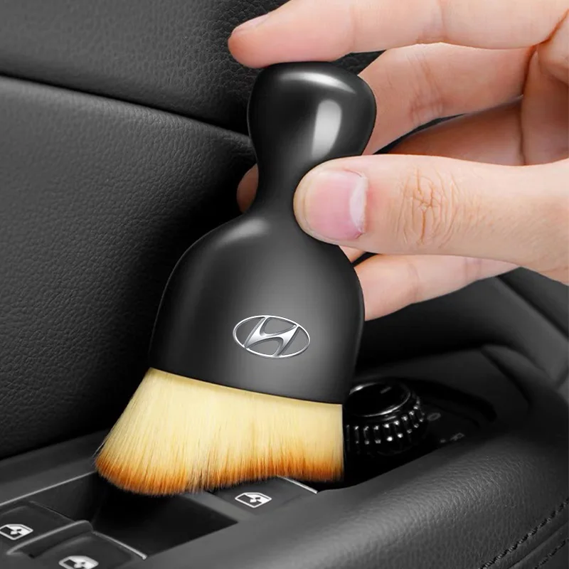 Cepillo suave para limpieza Interior de coche, herramientas de eliminación de polvo para Hyundai IONIQ Sonata Elantra Grandeur i20 i10 SantaFe i30 Palisade Bayon