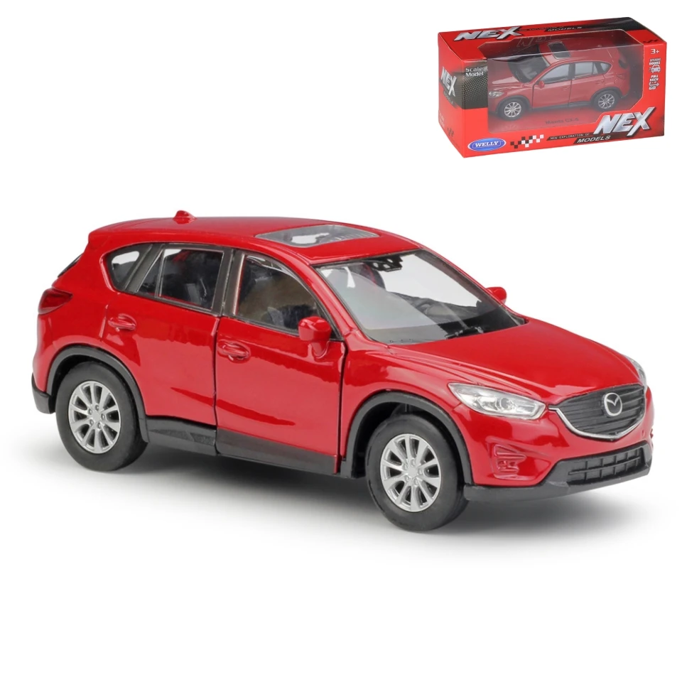 1/36 Mazda CX5 CX-5 Toy Car Model Welly Diecast Alloy SUV Miniature Pull Back Doors Openable Collection Gift For Boy Children