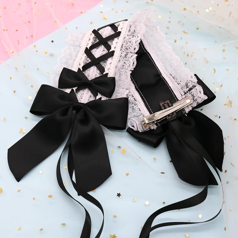 Bandeau en dentelle blanche Lolita douce Kc, jolie coiffure Anime Maid Cosplay, accessoires pour cheveux