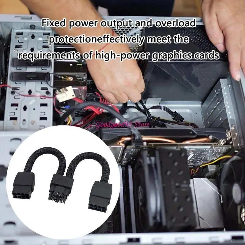 สายเคเบิล 12VHPWR GPU 2x8pin ถึง 16Pin GPU Extension Cord สำหรับกราฟิกที่ทันสมัยสายเคเบิลส่วนต่อขยายสำหรับ 3090TI 4070TI 4080