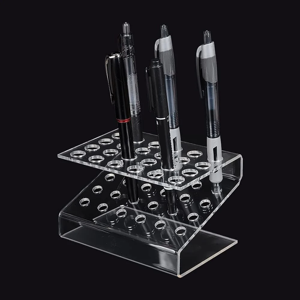

Transparent Pencil Display Storage Shelf Holder Organizers Stationery Display Stand Makeup Brush Eyebrow Pen Holder Storage Rack
