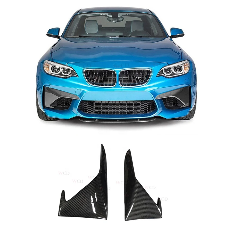 

FRP M2 F87 Front Bumper Fog Light Decorative Strip For BMW M2 F87 2016-2019 bumper Duck Wing Car Accessories