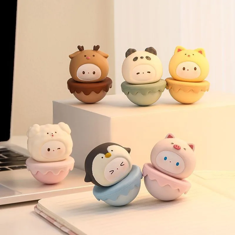 Simpatico animale bicchiere modello bambola cartone animato bicchiere ornamento da tavolo piccolo giocattolo per bambini bicchiere giocattolo educativo premi per la scuola materna