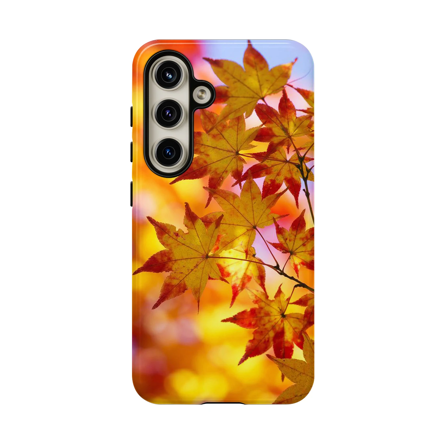 Casing Ponsel Daun Maple Kuning untuk Samsung Galaxy S25 S24 S23 S22 S21 Plus A13 A14 A15 A16 A23 A25 A32 A35 A52 A53 A54 A55 A71