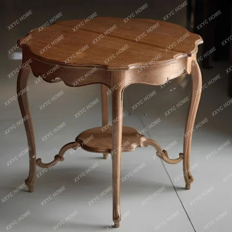 XXMedieval solid wood retro lace round few carved old coffee table side table corner few small tea table