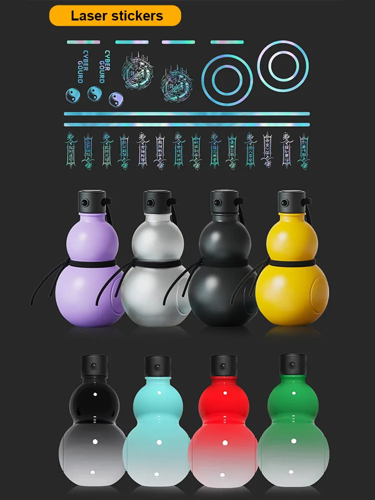 Retro-Inspired Gourd Water Bottle Large Capacity Wine Bottle PC Durable Water Kettle Sports Black Myth Wukong