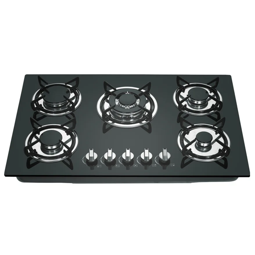 

Household embedded 5-head glass panel European style gas stove