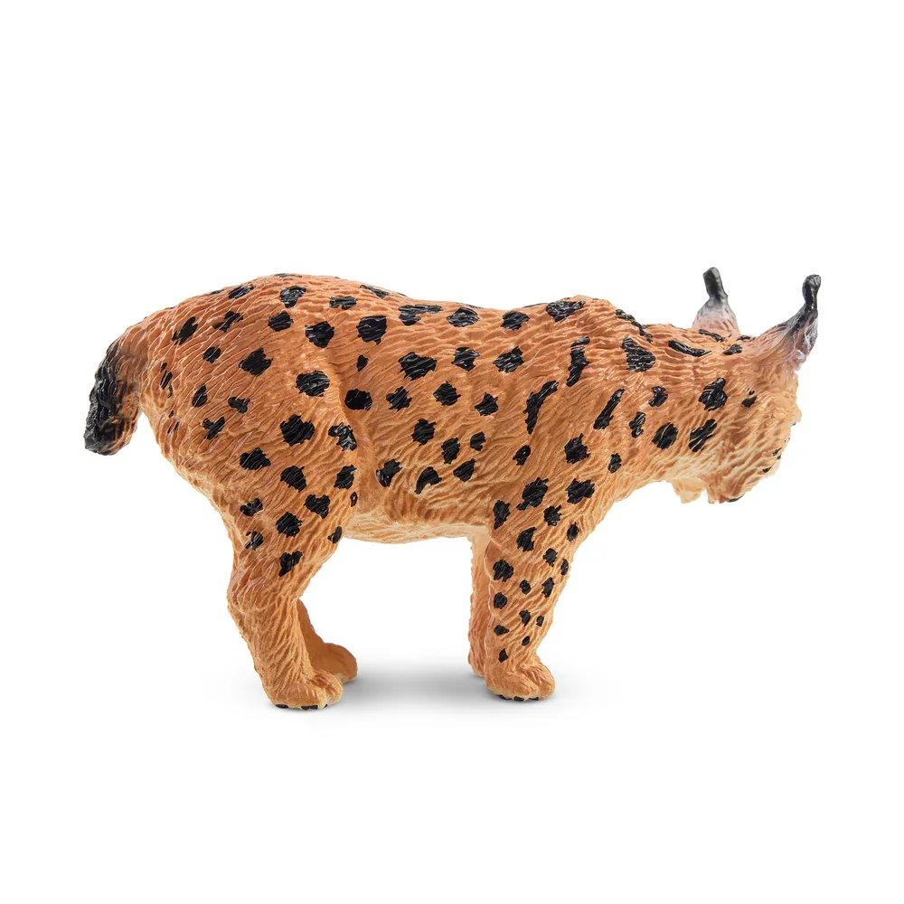 Toymany Simulation Lynx Wildlife Animal Model Toy Mini Figures Dolls Action Figurines Toys for Children Gift Cake Decoration