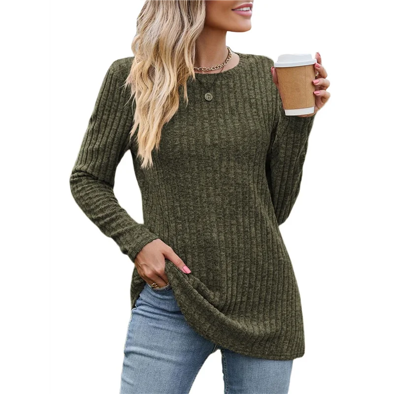 

ABRT-Женские блузки Элегантные повседневные рубашки с длинными рукавами Деловая повседневная одежда Осенние свитера Теплые