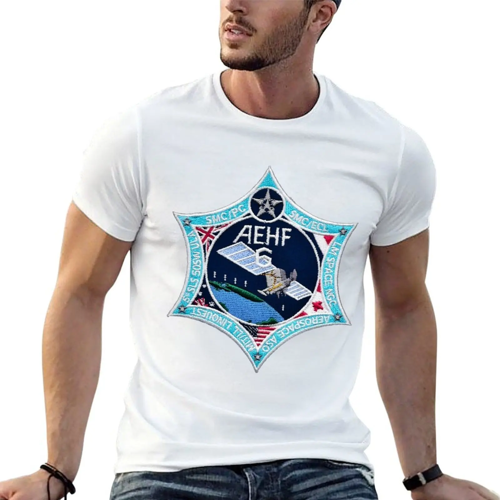 

AEHF 6Launch Team Logo T-Shirt t shirts for man graphic tees man t shirt summer T-Shirt