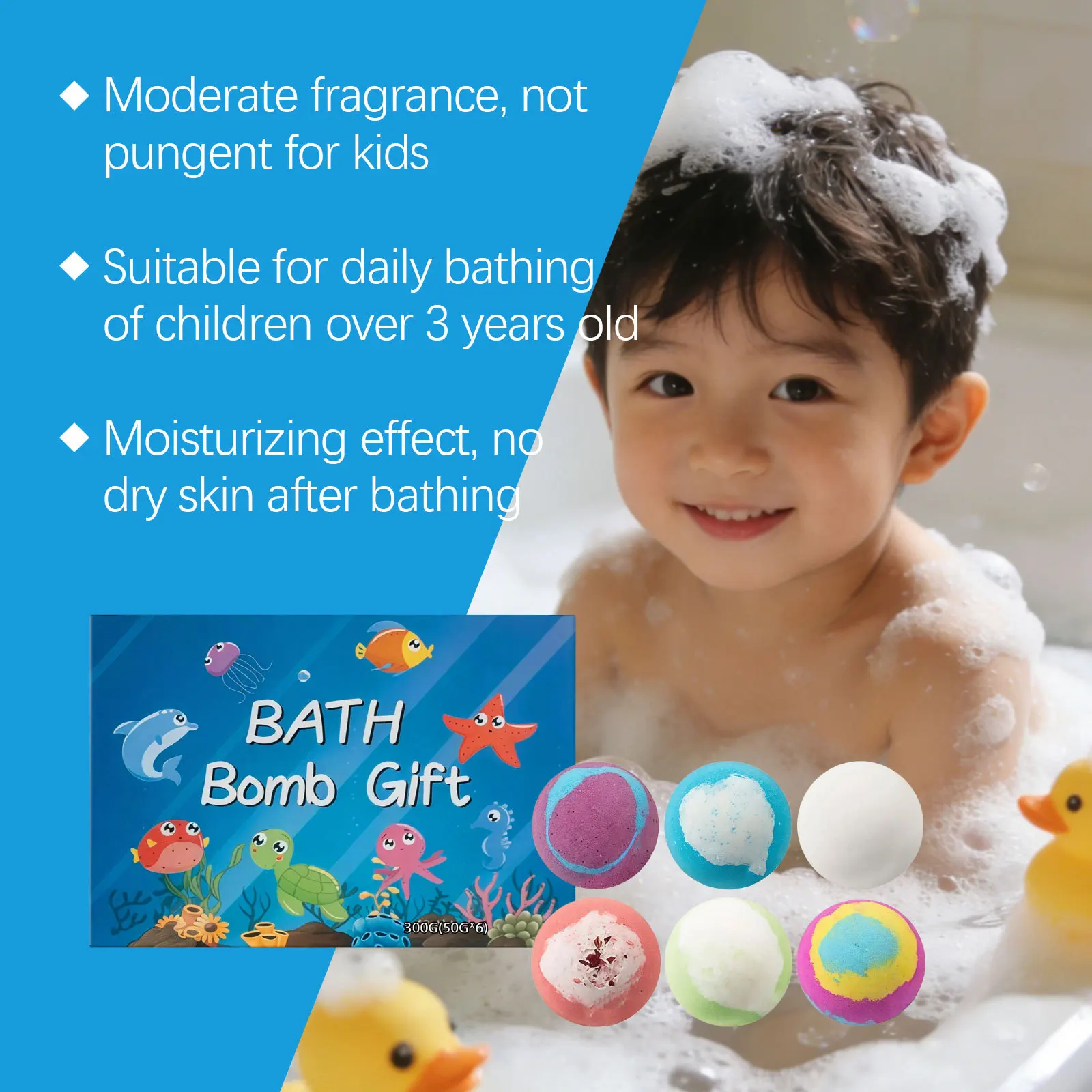 Children's Bath Ball Deep Clean Long-Lasting Fragrance Remove Dirt Make Children Fall in Love with Bathing Children's Bath Set