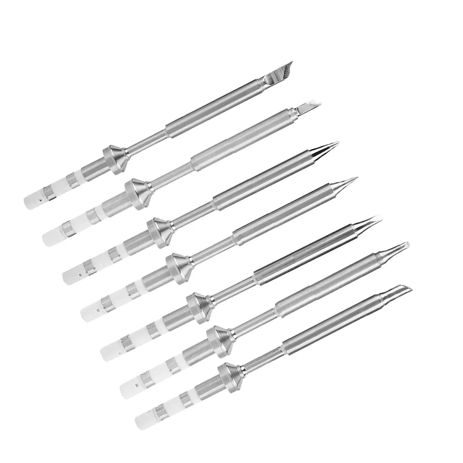 7 Mini TS Series Stainless Steel Soldering Iron Tips - Replacement for ts100 & More