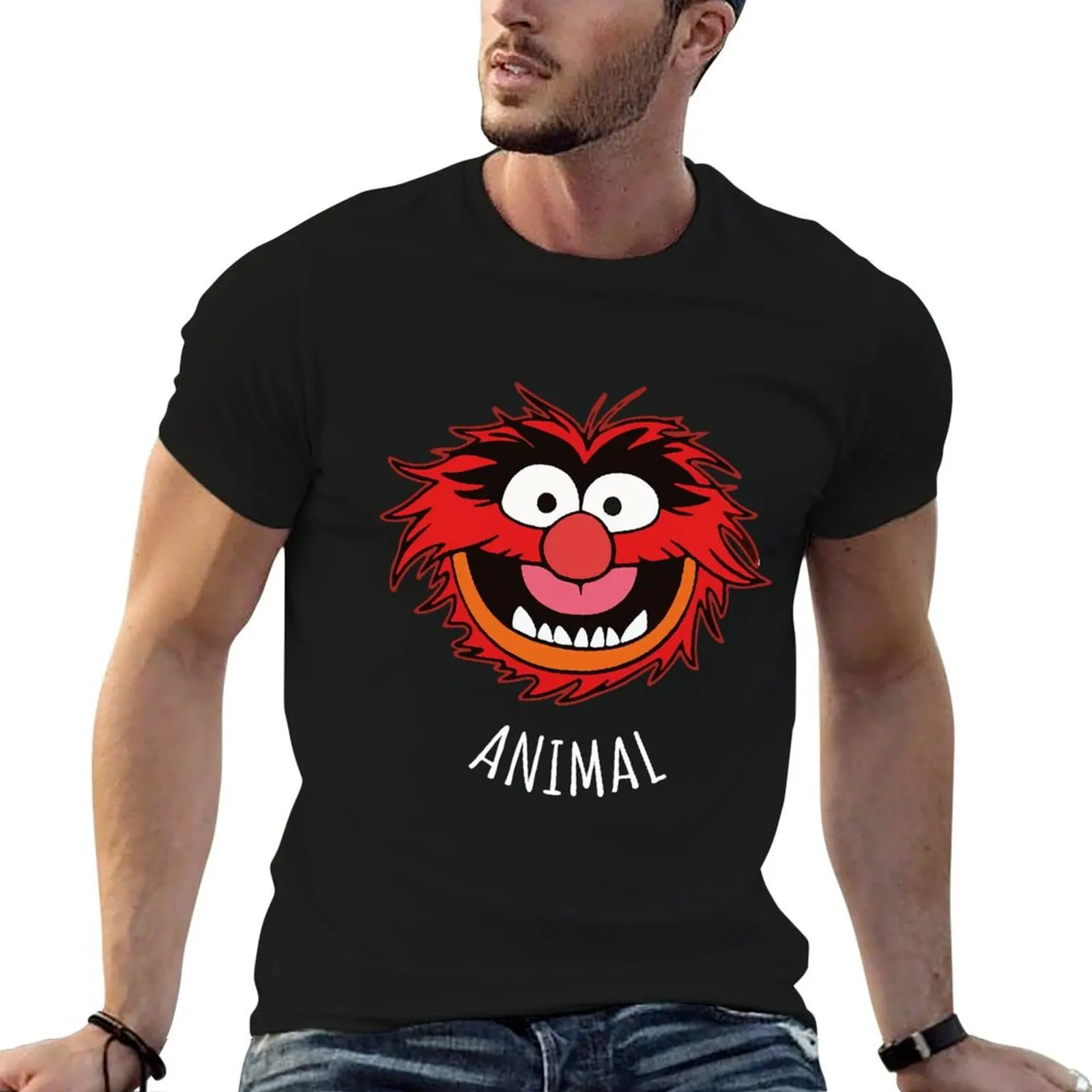

Animal cotton Support T-Shirt plain shirt Anima Emotional man for pack t t 100% Puppets cotton man man shirts t shirts