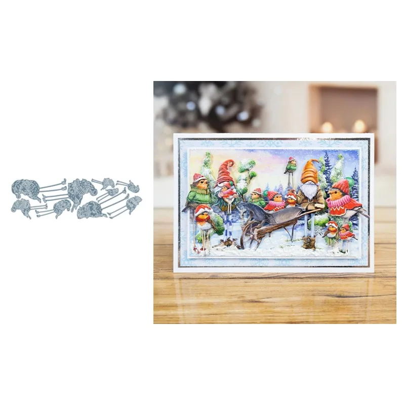 

Christmas Wibblers Metal Cutting Dies Stamps Santa Claus Scrapbooking Diary Decoration Stencil Embossing DIY Greeting Card