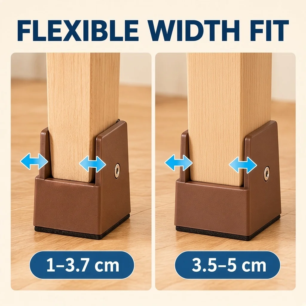 Adjustable Furniture Leg Risers For Beds Tables And Cabinets