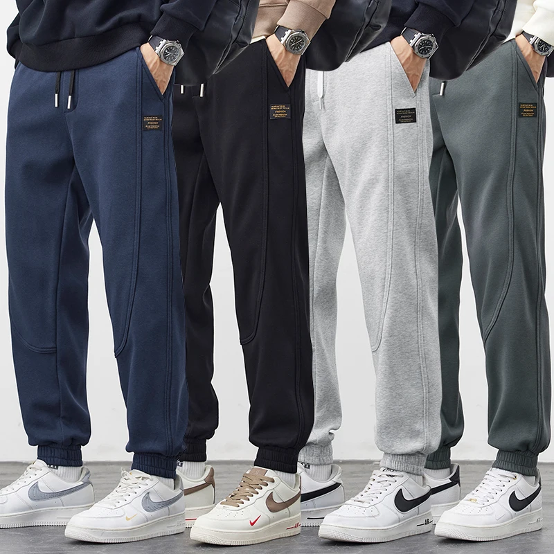 

Autumn New Men's Loose Casual Pants Fashion Baggy Jogging Sweatpants Outdoor Leisure Veku Gray Black