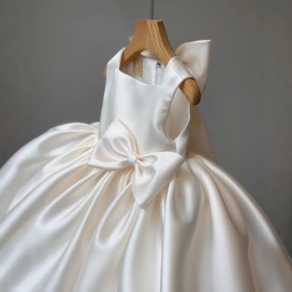 

HETISO 1-12Y Girls Princess Dresses Kids Solid Evening Tutu Baby Birthday Party Christening Ball Gown Children Vestidos