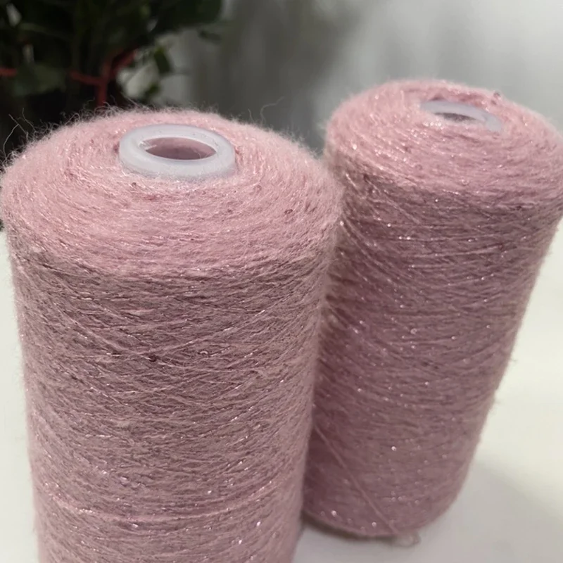 250g Soft Natural Colorful Plush Mohair Wool Ice Silk Sequin Yarn for Knitting Yarn Weave Crochet Knit Sewing Thread