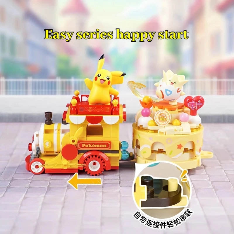 100% Original Keeppley bloque de construcción Pokemon Pikachu fiesta desfile estatuilla decoración modelo creativo juguetes para niños regalos para niñas