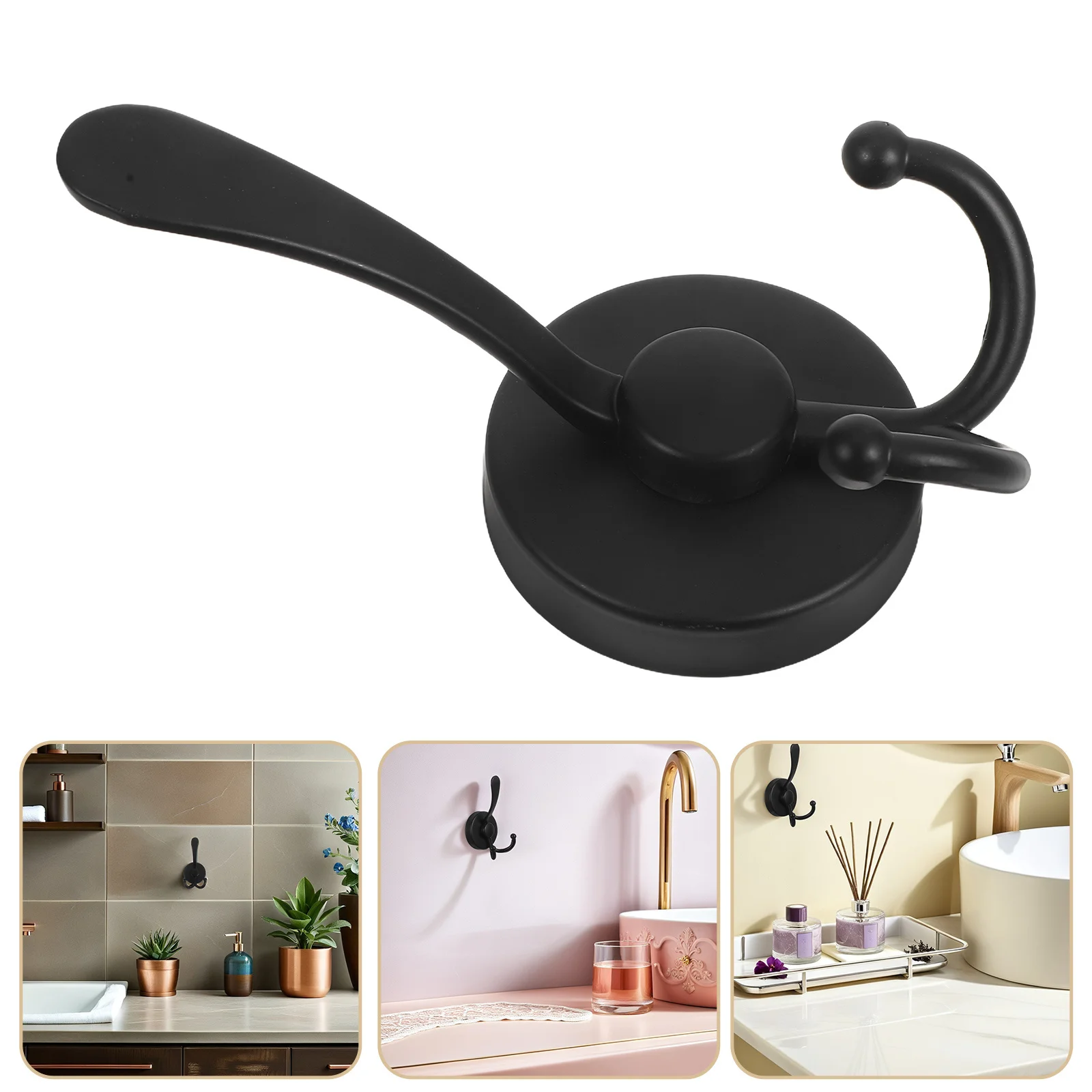 

2Pcs Stainless Steel Towel Hooks No Drill Removable Sturdy Anti Slip Bathroom Kitchen Wall Hangers Metal Decorative Hooks