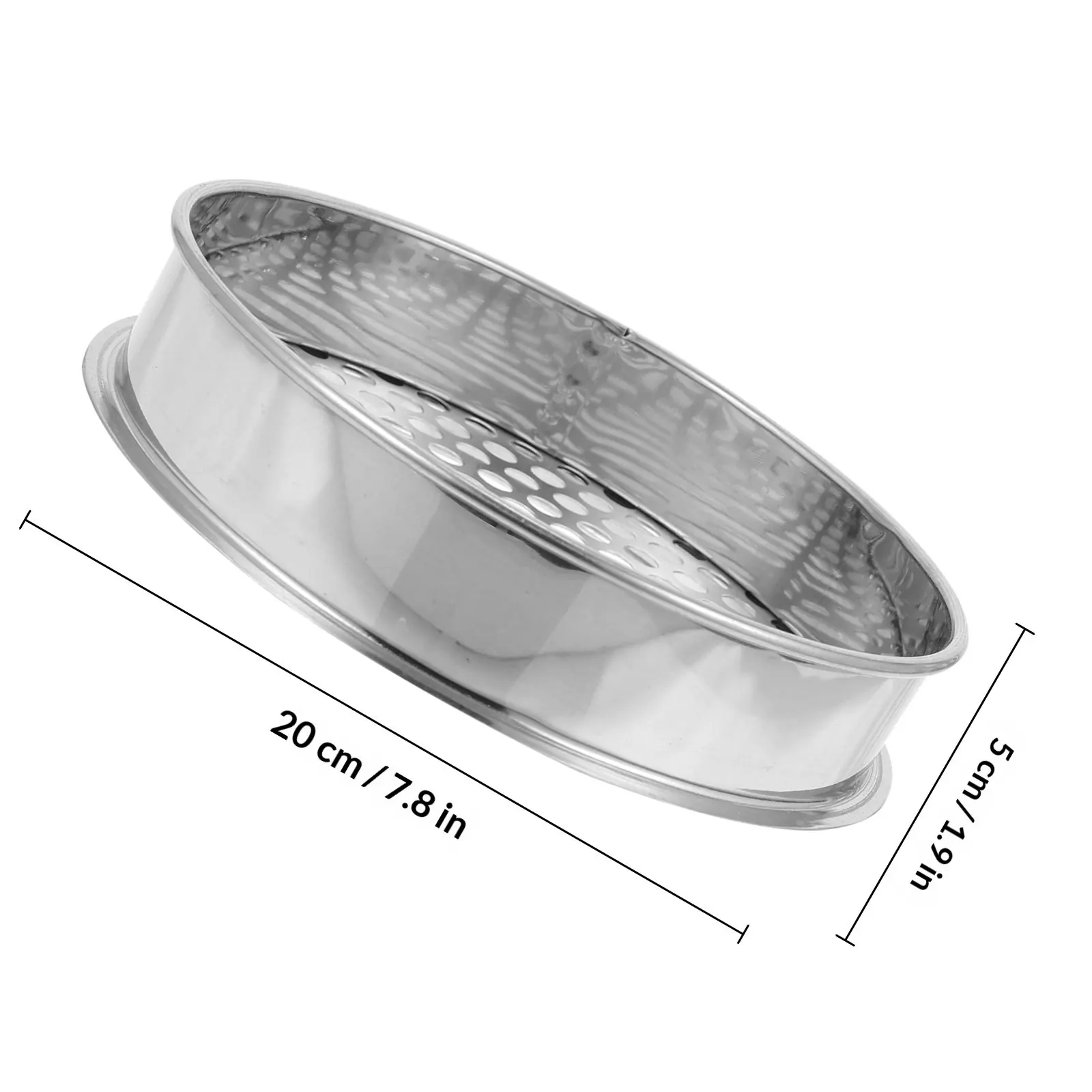 1Pcs 20Cm Round Hole Soil Sifter Stainless Steel 10Mm Mesh for Gardening Compost Sieving Rock Removal Dirt Screening Soil