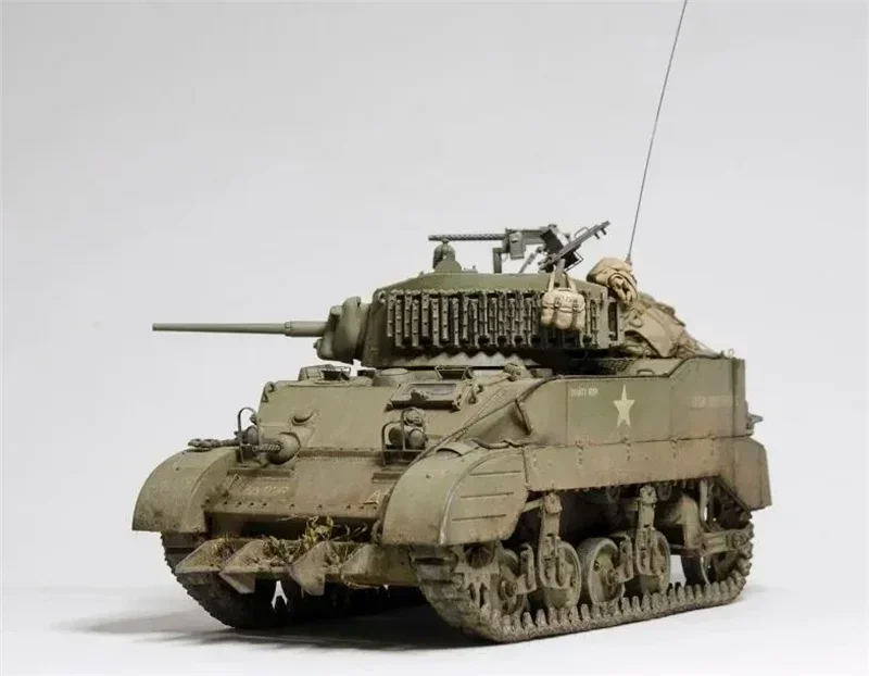 Coolbank-brinquedo tanque de controle remoto para crianças, simulação militar, presente brinquedo montagem, G2080, EUA, M5a1 Stuart