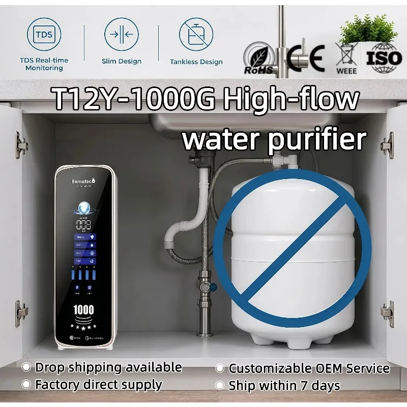 1000G Tankless RO Water Purifier Under Sink Kitchen Tap Filter Smart Core Reminder Hotel Home Use  Home Ro Water Purifier