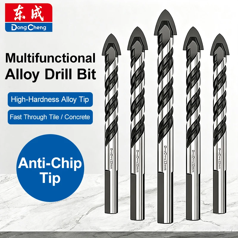 Eccentric Drill Bit Anti Slip Triangle Shank Alloy Steel Multi Material Drill Bit Double Spiral Flute Hardness 5 6 8 10 12mm