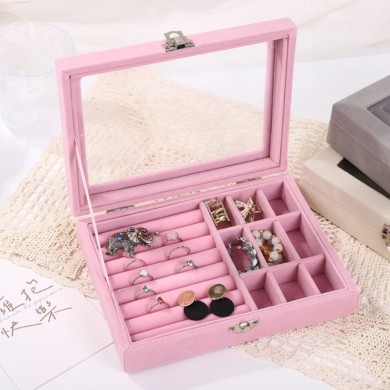 Portable Jewelry Box Jewelry Organizer Display Travel Jewelry Case Boxes Waterproof Leather Storage Zipper Jewelers Joyero Port