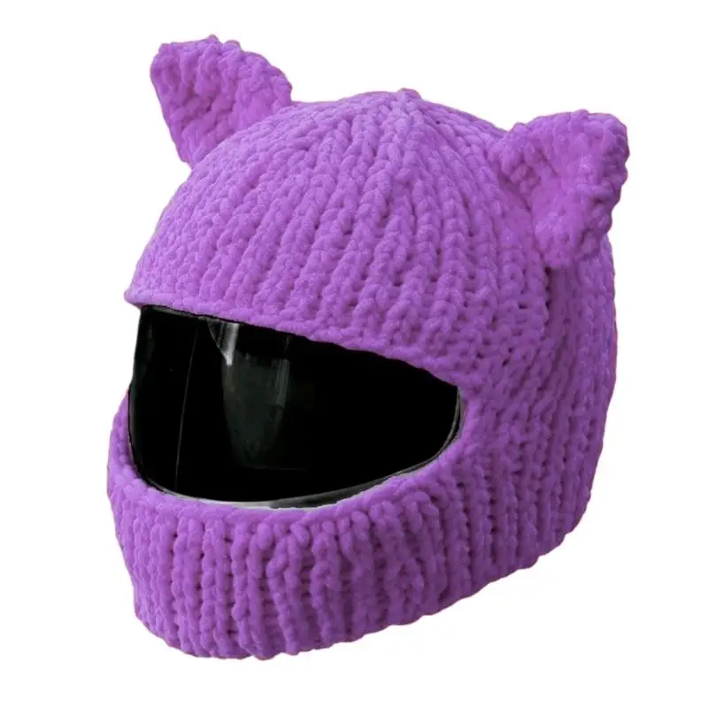 R7UF Knit Balaclava Cap Helmet Cover Full Face Helmet Protector Cover For Motorcycler