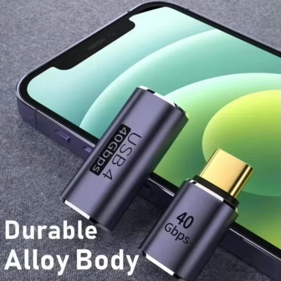 Mini USB Type-C AdapterMale To Female 100W 40gbps PD Fast Data Transfe For Macbook 90 Degree Quick Charge Converter