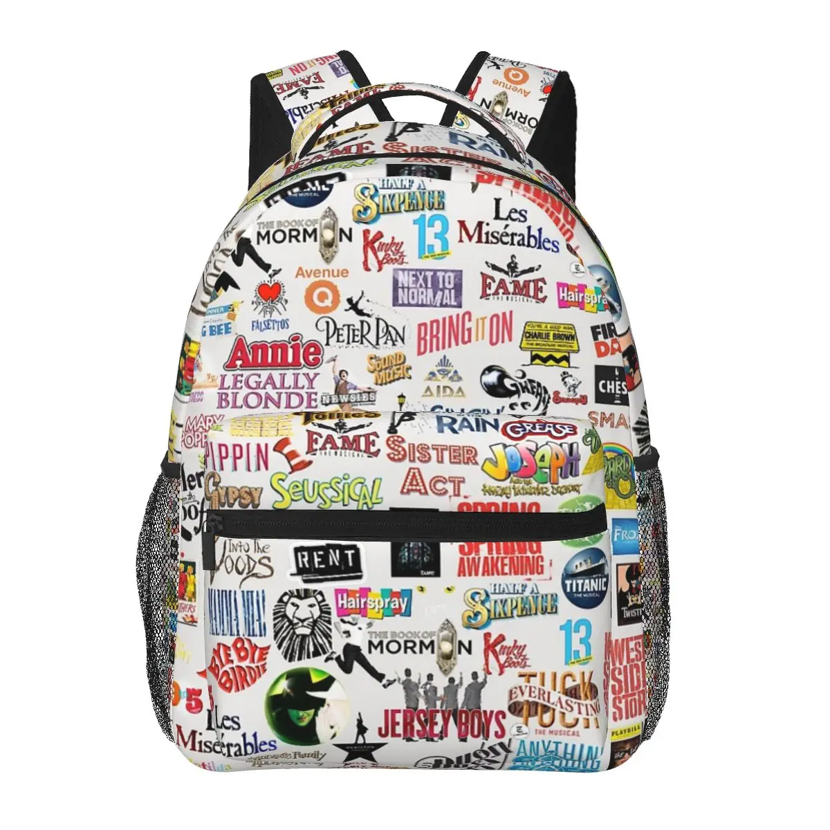 Musical Logos Backpacks Boys Girls Bookbag Students School Bags Cartoon Kids Rucksack Shoulder Bag Large Capacity