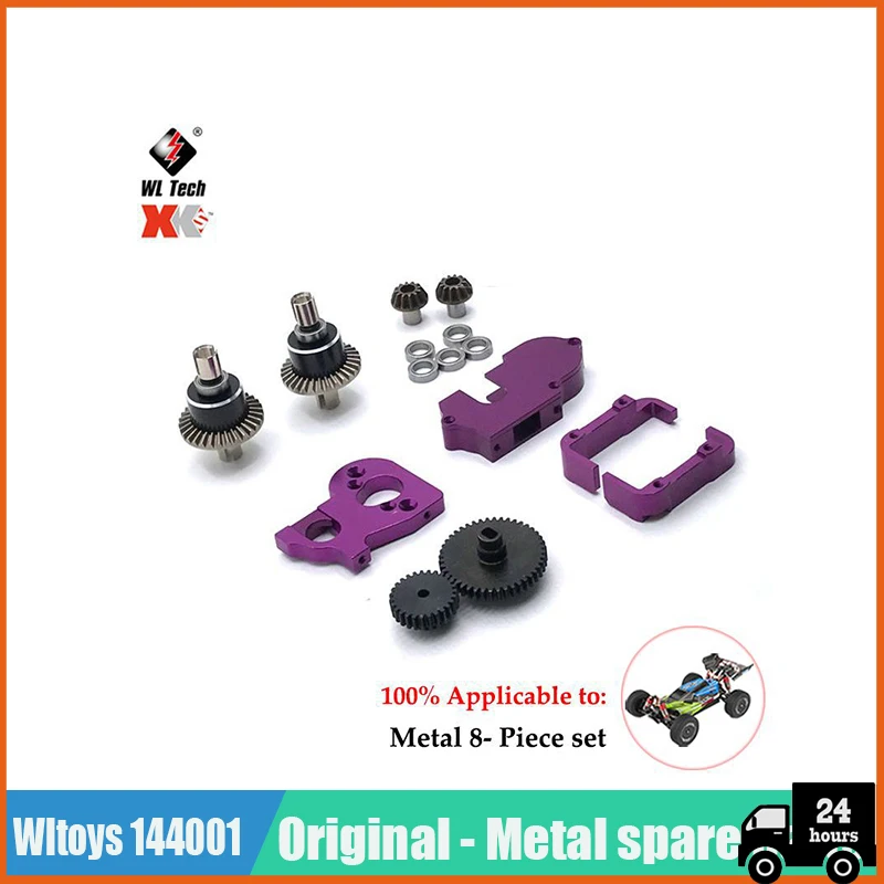 Peças de conversão de metal para carro RC, Peças, Upgrade Kits, WLtoys 144010, 144001, 144002, 124017, 124019