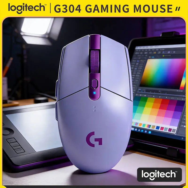 

Беспроводная игровая мышь Logitech G304 LIGHTSPEED, 12000 DPI, задержка 1 мс, сенсор HERO, 250 часов автономной работы, для пользователей с ограниченным энергопотреблением