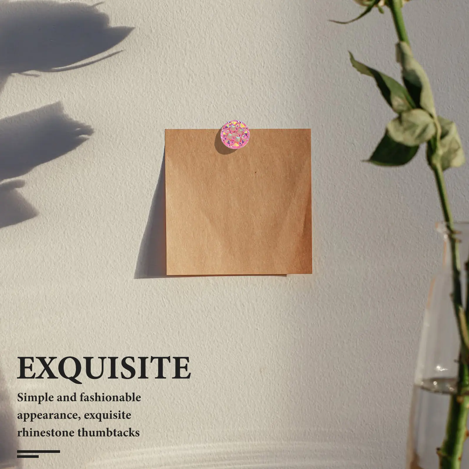 

30 шт. плоских декоративных кнопок-гвоздиков со стразами для досок объявлений, пробковых досок, настенных дисплеев, инструменты для организации офиса