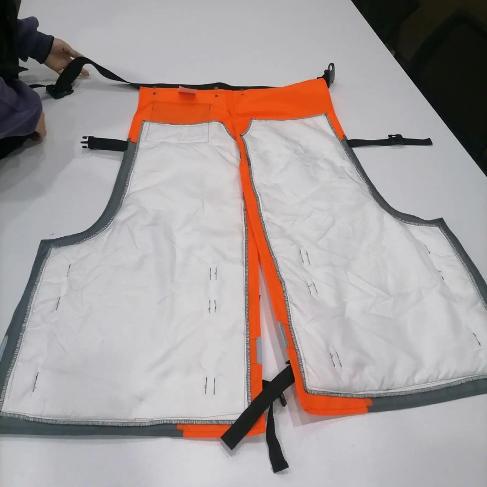 Chainsaw Chaps,9 Layer Adjustable Waistwand,Chainsaw Chaps Apron Wrap, Workers Gifts Orange Chainsaw Pants Apron