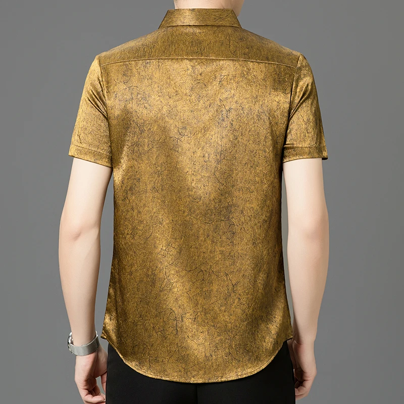 Neue Ankunft Männer Seide Klei – Mens Satin Silk Dress Shirt Bewertung und Preis