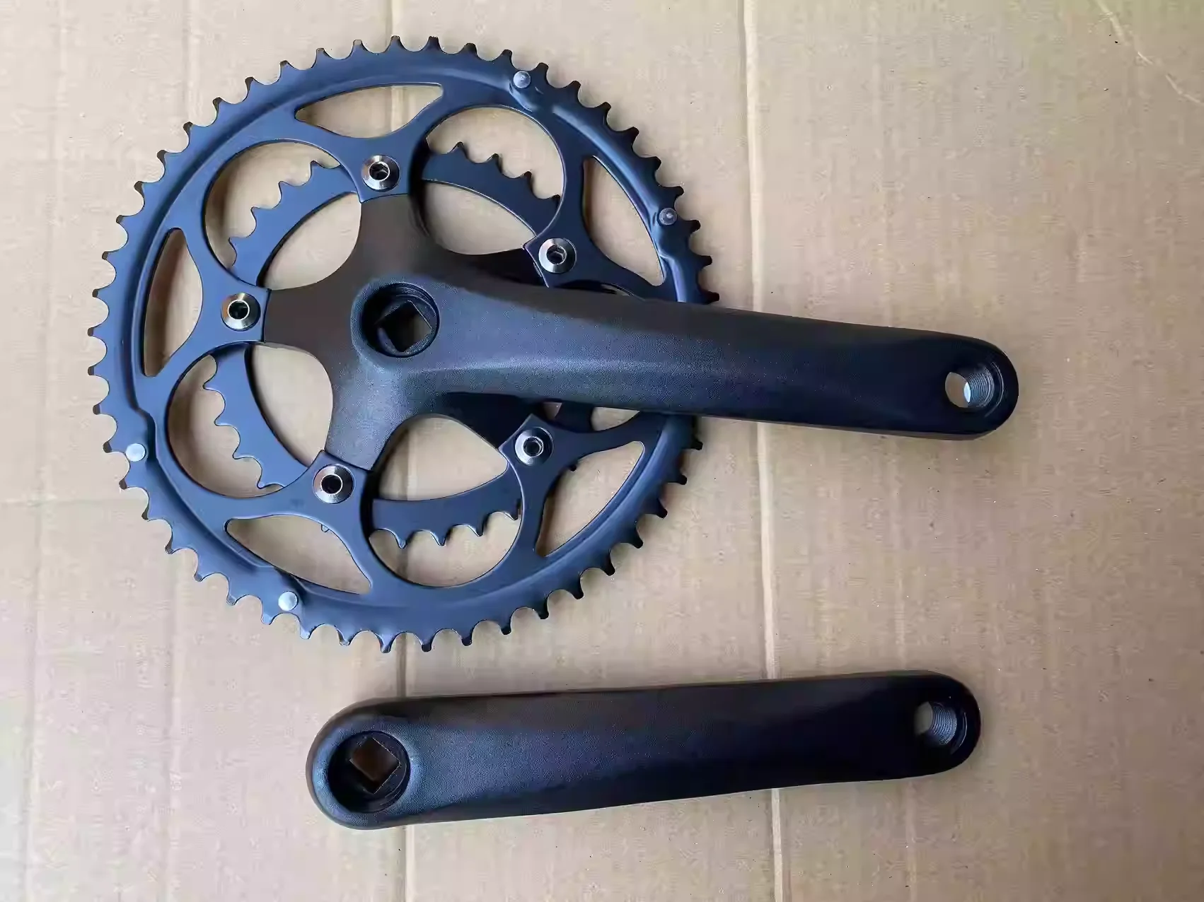 BCD110mm /Black Crankset Road Bicycle Aluminum Alloy 50-34 Teeth 8 Speed 9 Speed Square Hole Racing Road 170/172.5/175mm Crank
