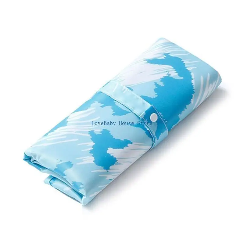 Bx0d tapete para troca fraldas, portátil, à prova d'água, nylon, dobrável, suprimentos para bebês, meninas, meninos, viagens
