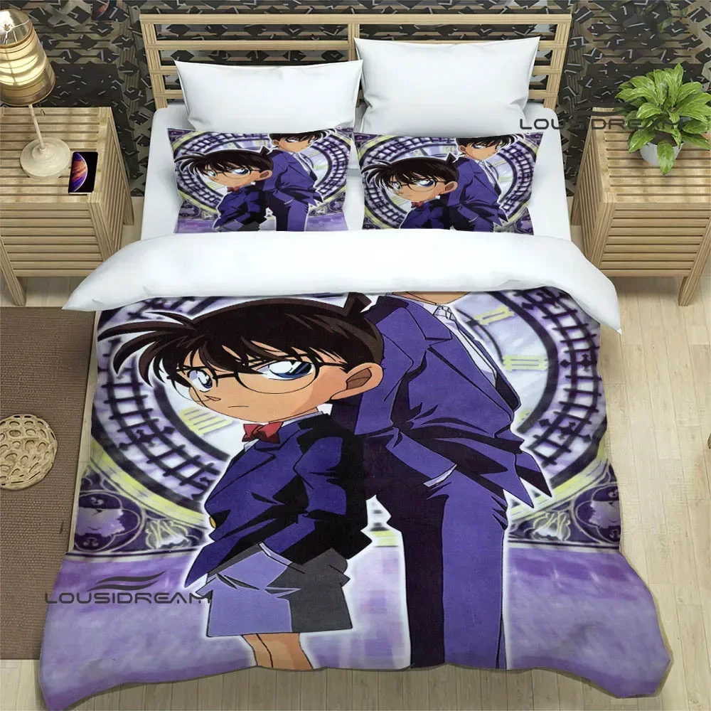 Detective Conan Cartoon Bedding Sets exquisite bed supplies set duvet cover bed comforter set bedding set luxury birthday gift