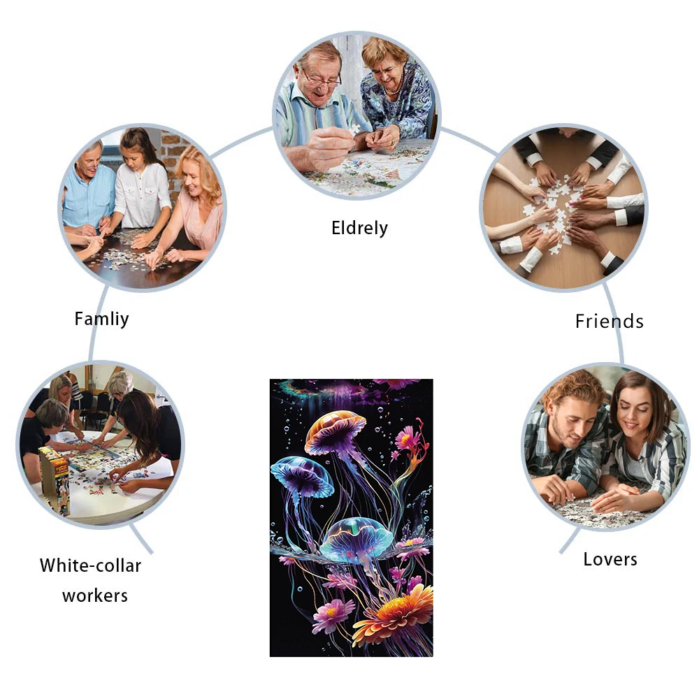 لغز خشبي من قطع فريدة من نوعها ، هدية عيد ميلاد وعطلة مثالية ، ألعاب الحفلات ، اللوحة الزخرفية ، لعبة ترفيهية #3