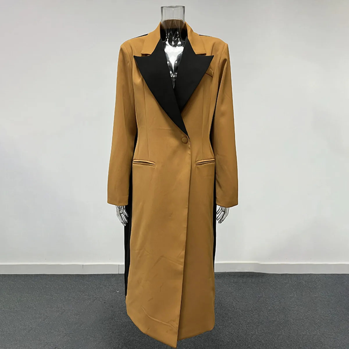 BJTZ Women's Premium Trench Coat Jacket Style Elegant Minimalist Casual Outerwear Comfortable High Quality Spring Fashion